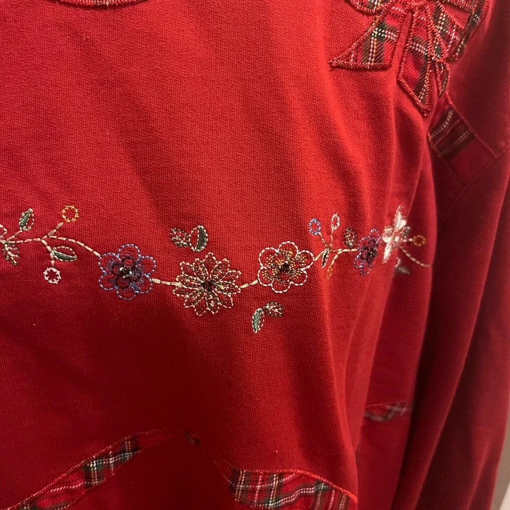 Red Alfred Dunner sweater 2x - Picture 2 of 4